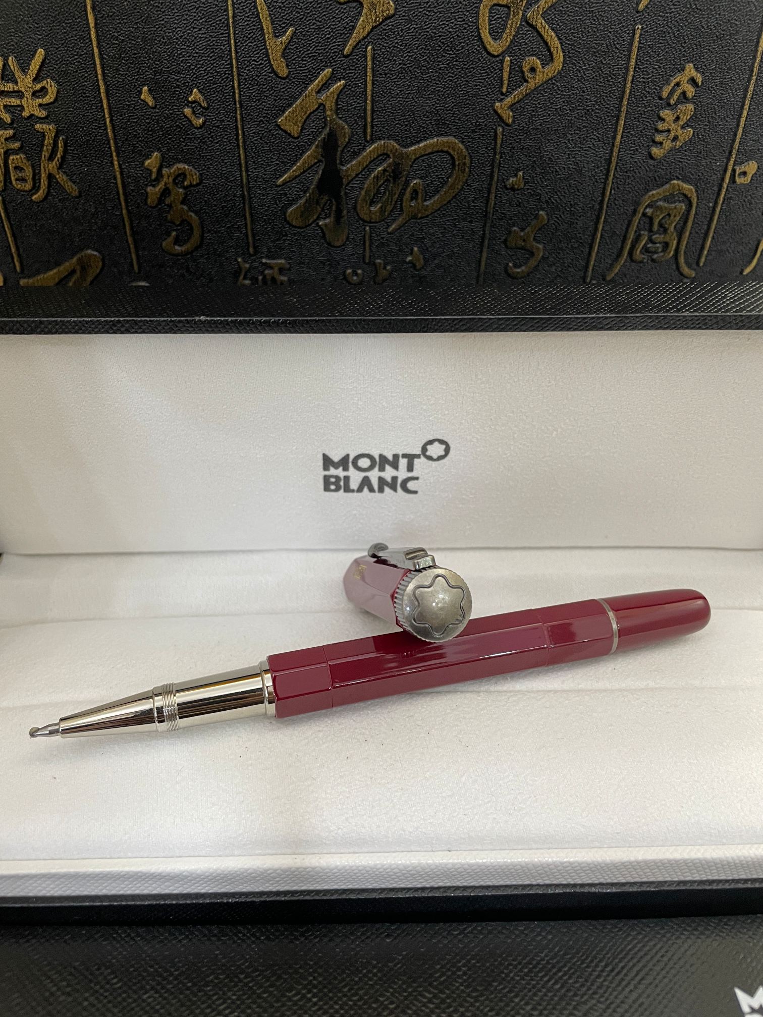 Clone Montblanc Heritage Egyptomania Rollerball Red Barrel Silver